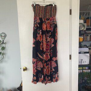 Anthropologie Marisol Printed Smocked Gauze Maxi Dress